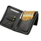 Сигарная сумка из натуральной кожи Аdorini Cigar bag real leather Yellow  yarn