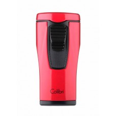 Зажигалка сигарная Colibri Monaco (тройное пламя), красный металлик