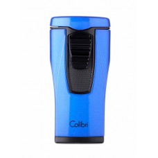 Зажигалка сигарная Colibri Monaco (тройное пламя), синий металлик