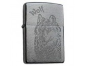 Зажигалка Zippo 200 Wolf Brushed Chrome