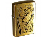 Зажигалка Zippo 204B Proud Lion Brushed Brass