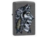 Зажигалка Zippo Z29863 Wolf Skull Feather Design