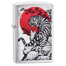 Зажигалка Zippo Z29889 Asian Tiger Design - Brushed Chrome