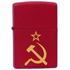 Зажигалка Zippo  233 Серп и Молот Red Matte